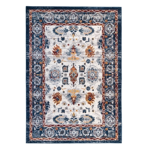 Luxee Designs Alexandria Collection Xyryl Blue Floral Area Rug 2x3