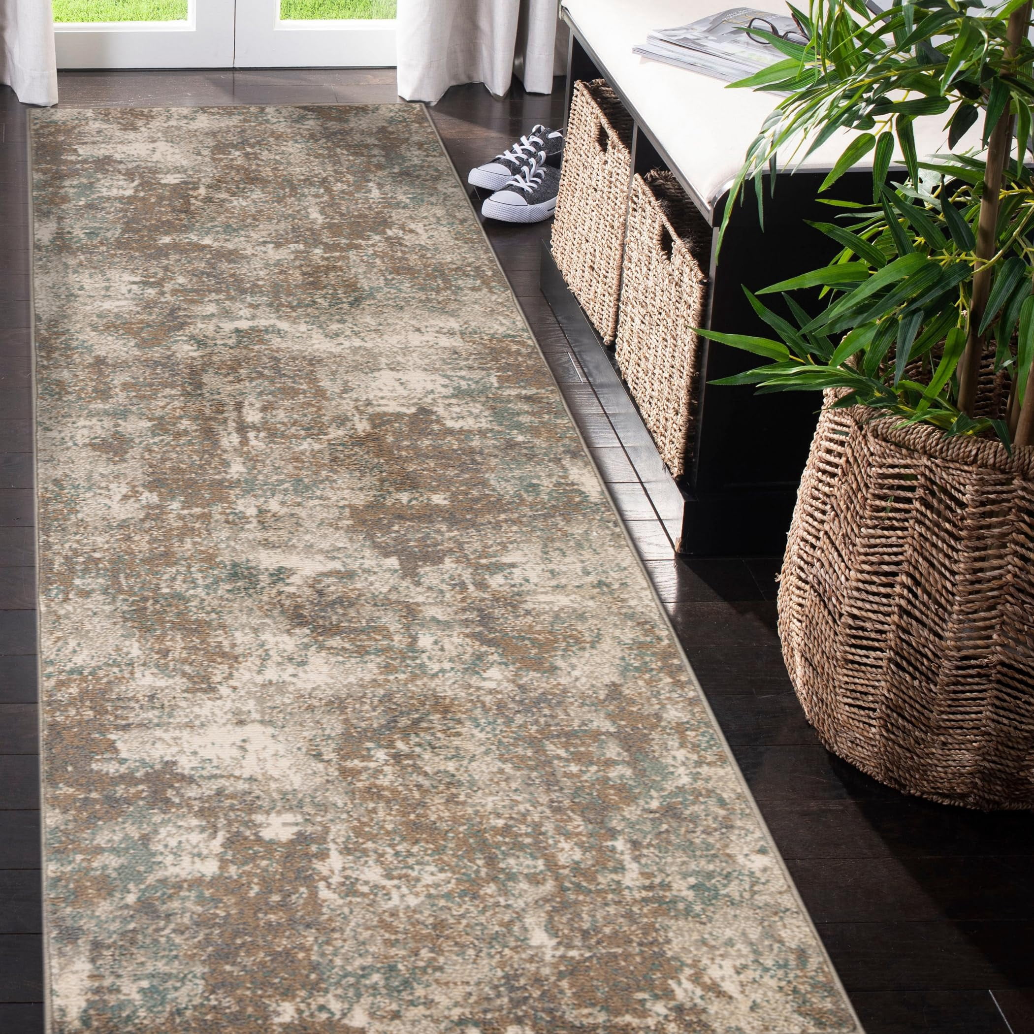 Luxee Designs Alpine Collection – 3×10 ft – Abstract Runner Rug – Power ...