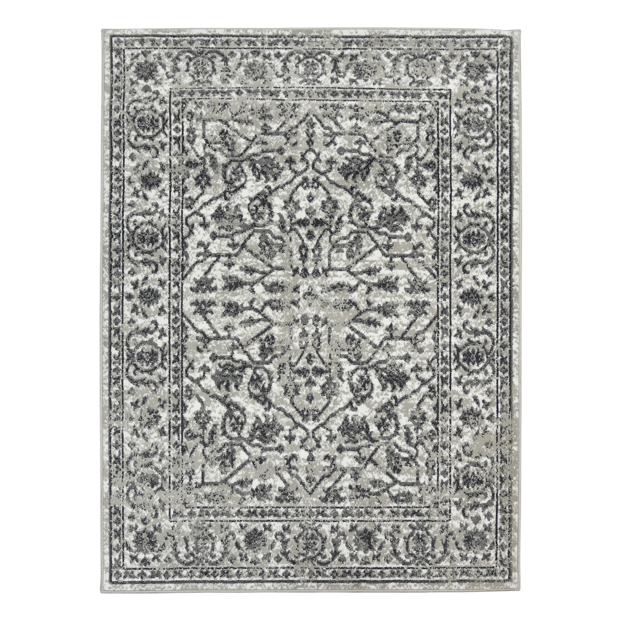 Alpine Runner Rug Luxee Designs Alpine 2.7x10 Runner Rug, Bordered Rugs for Entryway ...