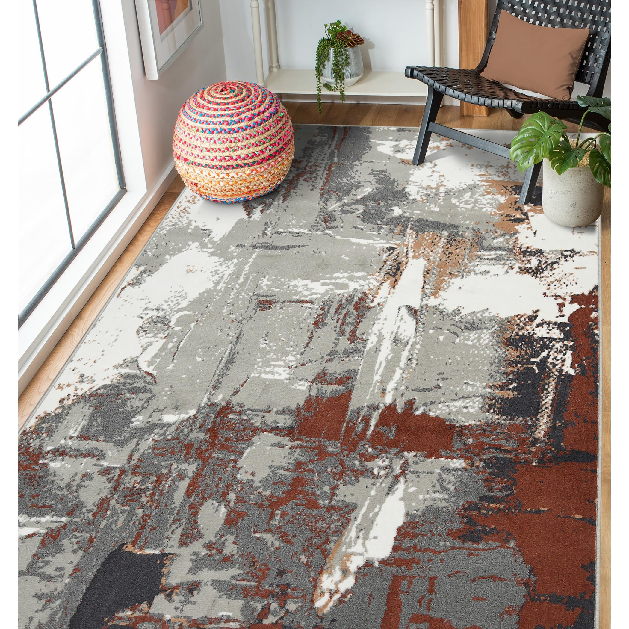 Luxee Designs Alpine Collection – 2×3 ft – Abstract Area Rug – Power ...