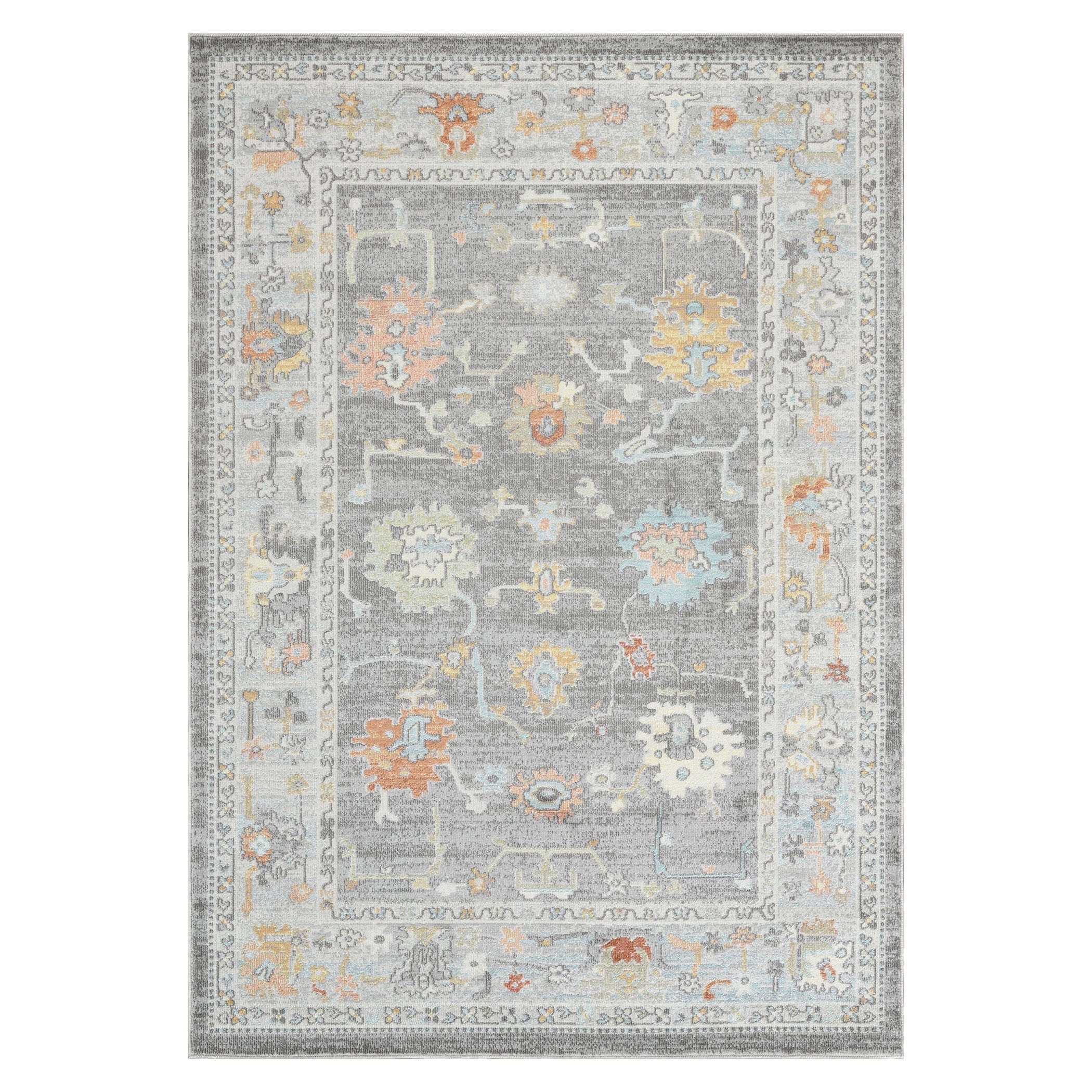 Luxee Designs Bohemian Style Bordered Indoor/Outdoor Area Rug 5x7 for ...