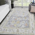 thumbnail image 1 of Luxee Designs Century Collection – 8x10 ft – Turkish Vintage Area Rug – Bordered, High-Traffic, Pet-Friendly, Stain Resistance – Ivory, 1 of 9