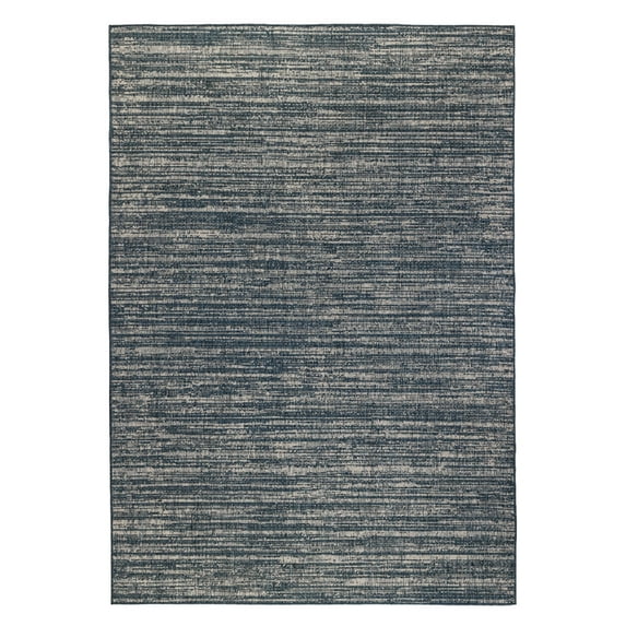 Luxee Designs Maryland Collection 9x12 Area Rug, Indoor/Outdoor Striped Pattern Rugs for Living Room, Bedroom, Kitchen - Blue