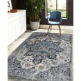 thumbnail image 1 of Luxee Designs Montana 2x3 Area Rug, Durable Low - Pile Medallion Pattern Indoor Rugs for Living Room, Bedroom, Kitchen, Office, High Traffic Area - Gray/Blue, 1 of 10