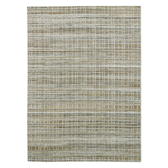 Soft Gold Hand-Woven Area Rug 5'x8'