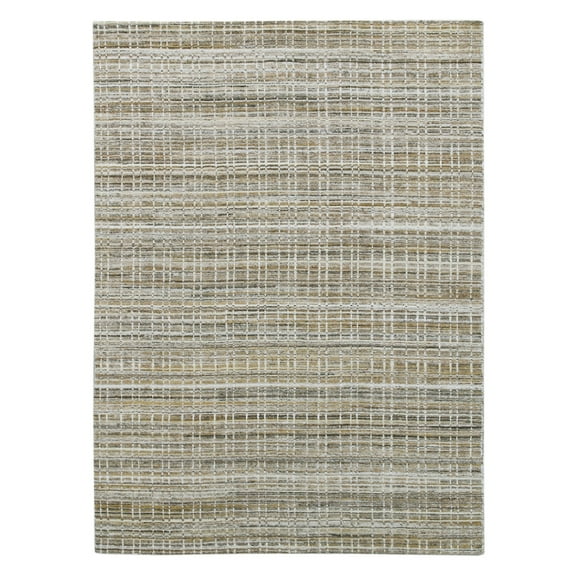Soft Gold Hand-Woven Area Rug 5'x8'