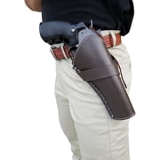 Luxeer Branded Full Grain Buff Leather Crossdraw Holster for 22 .38/357 .44/45 Fit 4" to 8" Western Rough Rider Psitol Holster
