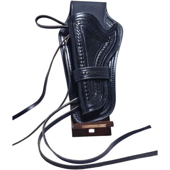 Luxeer Leather Western Cowboy Gun Holster with Back flip & Belt Loop, Fits .22/.38/.44 Cal| Fit Mostly 4.75" & 5.5" Barrel Revolvers