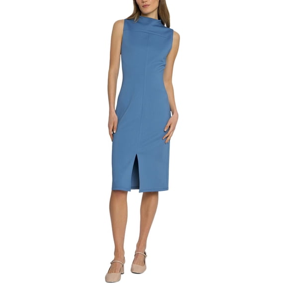 Luxely womens Midi Dress, 16, Blue