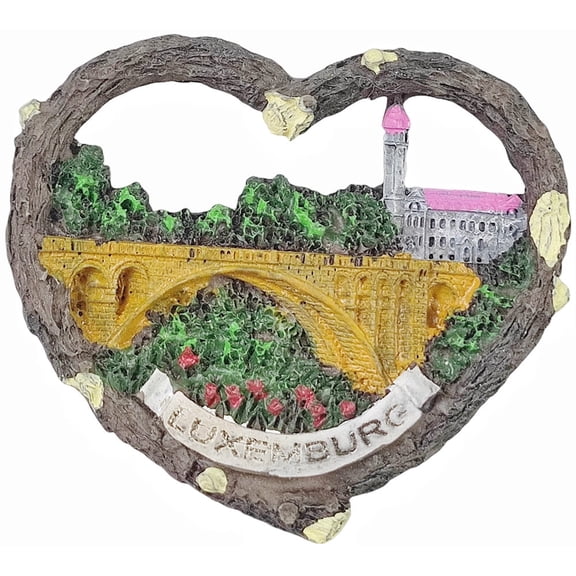 Luxembourg 3D Fridge Magnet Souvenir Gift,Resin Handmade Luxembourg Refrigerator Magnet Home Decoration Collection