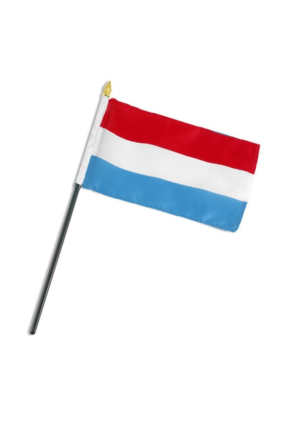 Luxembourg 4"x6" Flag Desk Table Stick