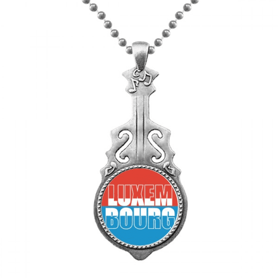 Luxembourg Country Flag Name Pendant Jewelry Music Guitar Torque Hangtag