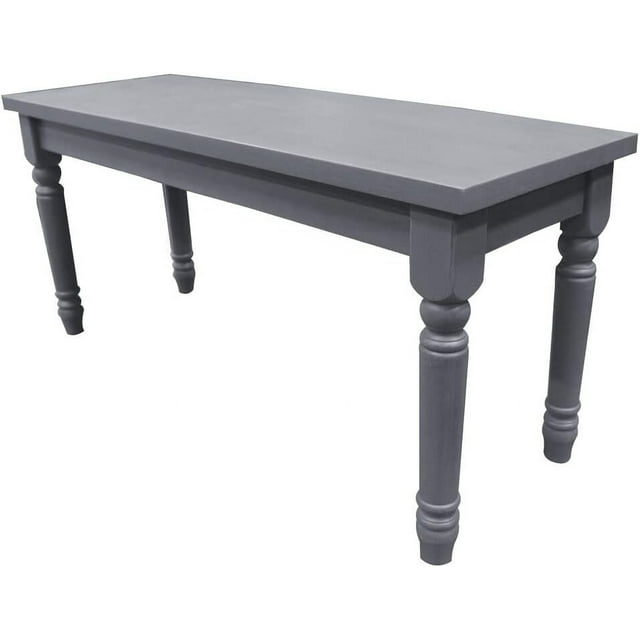 Luxembourg Farmhouse Dining Bench, Rustic Gray