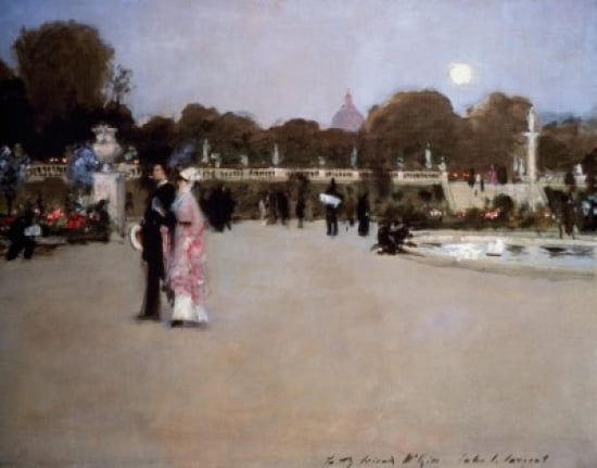 Luxembourg Gardens at Twilight John Singer Sargent (1856-1925 American) Minneapolis Institute of Art Minnesota Canvas Art - (18 x 24)
