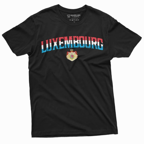 Luxembourg T-Shirt Flag Coat Of Arms National Symbolic Nation Country Tee Shirt