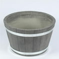 thumbnail image 1 of Luxen Home 17.3in. Dia. MgO Plank Style Planter, 1 of 2