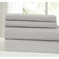 thumbnail image 1 of Luxen Home 4pc Microfiber Sheet Set Solid Light Gray Queen, 1 of 3