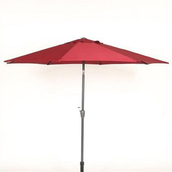 Luxen Home 8.9ft Red Tilt Umbrella