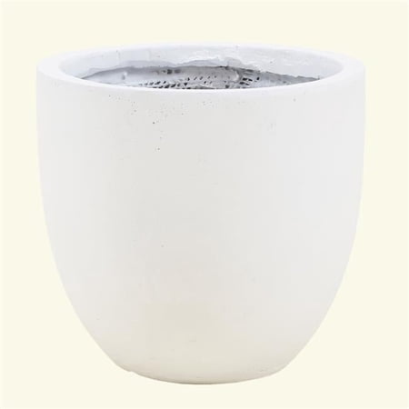 Luxen Home Round White Planter (Large)