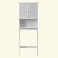 thumbnail image 1 of Luxen Home Shutter-Door Bathroom Over The Toilet Cabinet in White, 1 of 9