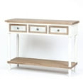 thumbnail image 1 of Luxen Home Three-Drawer Wood Console Table with Open Storage, 1 of 5