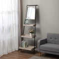 thumbnail image 1 of Luxen Home WHIF767 Metal & Wood Ladder Storage Three-Tier Shelf, 1 of 10
