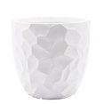 thumbnail image 1 of Luxen Home WHPL1576 MgO Geometric Round Planter, White, 1 of 5