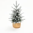 thumbnail image 1 of LuxenHome 1.5Ft Flocked Artificial Tree Potted, 1 of 7