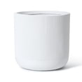 thumbnail image 1 of LuxenHome 14.8-Inch Round White Stripes MgO Planter, 1 of 6