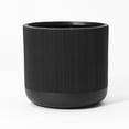 thumbnail image 1 of LuxenHome 17.3-Inch Round Black Stripes MgO Planter, 1 of 6
