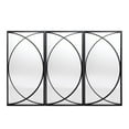 thumbnail image 1 of LuxenHome 3-Piece Black Metal Rectangular Wall Mirror Set Large Vanity Bathroom Mirror Accent Decor, 1 of 9
