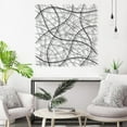 thumbnail image 1 of Large Black Abstract Square Metal Wall Decor, 1 of 5