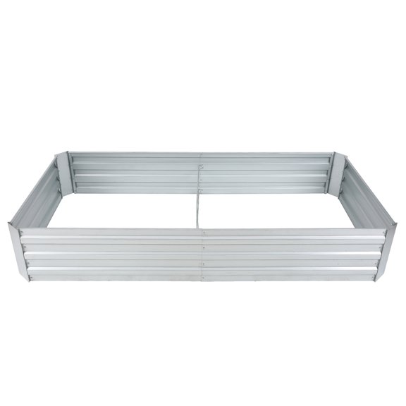 LuxenHome 6-foot x 3-foot Galvanized Rectangular Raised Garden Bed