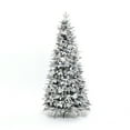 thumbnail image 1 of LuxenHome 6Ft Pre-Lit Snow Flocked Pop-Up Artificial Christmas Tree, 1 of 8