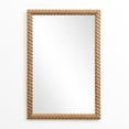 thumbnail image 1 of LuxenHome Beech Wood Frame Rectangle 35.4-Inch Tall Wall Mirror, Accent and Vanity, 1 of 7