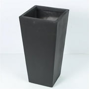 Black MgO 18.5in. H Tall Tapered Square Planter