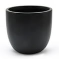 thumbnail image 1 of Black MgO Round 12.2in. H Outdoor Planter, 1 of 8