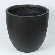 Black MgO Round 17.2in. H Outdoor Planter
