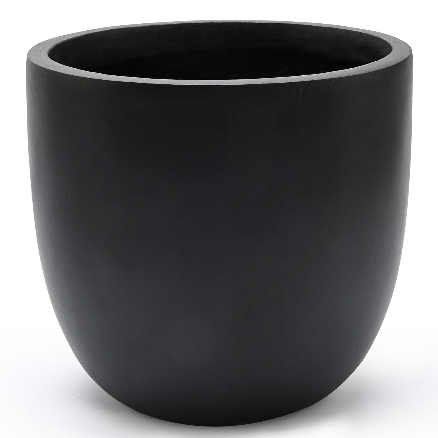 Black Round Magnesium Oxide Outdoor Planter