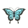 thumbnail image 1 of LuxenHome Blue Butterfly Glass and Metal Outdoor Wall Decor, 1 of 9
