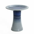 thumbnail image 1 of LuxenHome Blue Waves 18-Inch Tall Ceramic Birdbath, 1 of 7