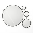 thumbnail image 1 of LuxenHome Circles Black Metal Frame Round Wall Mirror, 1 of 6
