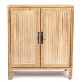 thumbnail image 1 of LuxenHome Natural Wood 2-Door Storage Cabinet, 1 of 10