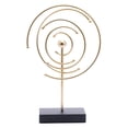 thumbnail image 1 of LuxenHome Gold Abstract Spiral Tabletop Decor, 1 of 10
