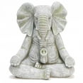 thumbnail image 1 of LuxenHome Gray MgO Meditating Elephant Statue, 1 of 8