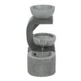 thumbnail image 1 of Gray Resin Raining Water Sculpture Outdoor Fountain with LED Lights, 1 of 10