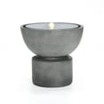 thumbnail image 1 of LuxenHome Gray with Speckled Black Resin Round Bubbler 18.5" Tall Outdoor Fountain with Lights, 1 of 7