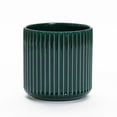 thumbnail image 1 of LuxenHome Jade Green Ribbed 13.8-Inch Round Ceramic Planter, 1 of 8