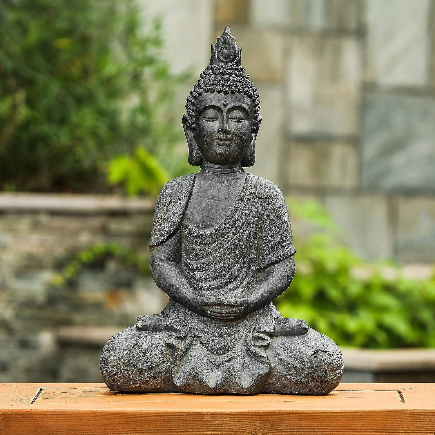 LuxenHome Large Buddha Statue Outdoor and Indoor, 22