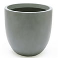 thumbnail image 1 of Light Gray MgO Round 9.2in. H Planter, 1 of 6